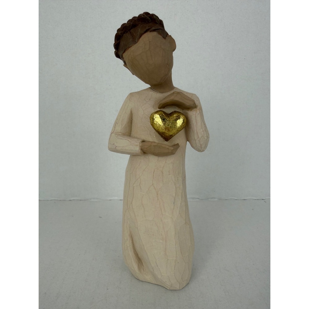 Willow Tree Figurine 5.5in Good Gold Kept Forever in the Heart‎ 2004